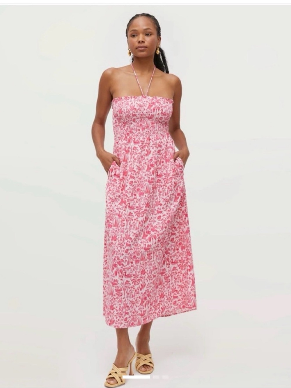 Hill House Exclusive Lucy Nap Dress in Strawberry Daiquiri Sherwood Forest